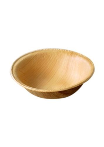Disposable, Round Shape, Brown Color Areca Leaf Bowls In 7 Inch Size