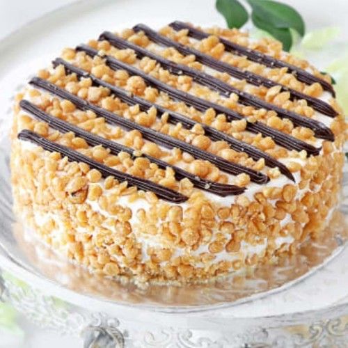 High Nutritional Value No Artificial Color Rich Aroma Crunchy Butterscotch Cake