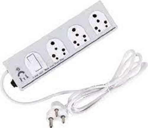 White Ip55 Pvc Power Extension Cord With 3 Pin Wire For Home And Office