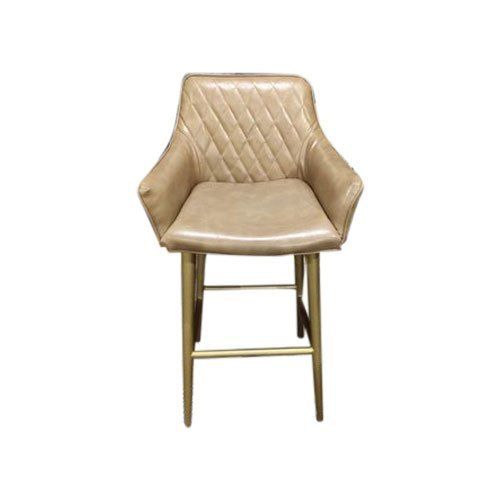 Custom Light Cream Color 4 Legs Modular Iron And Rexine Bar Chair For Bar Use