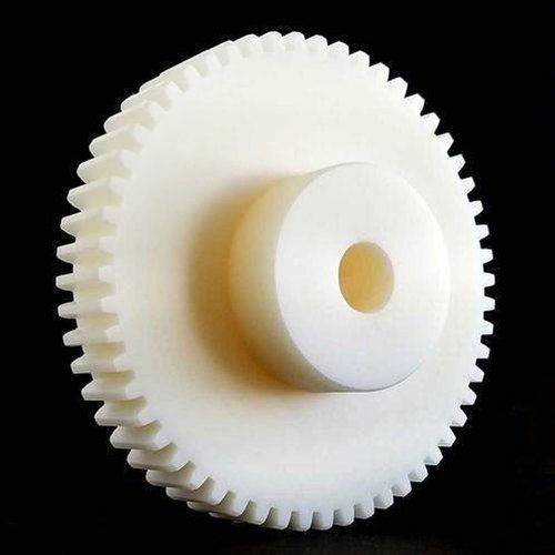  नायलॉन सामग्री के साथ सफेद नायलॉन गियर और दांतों की संख्या 50, गोल आकार 