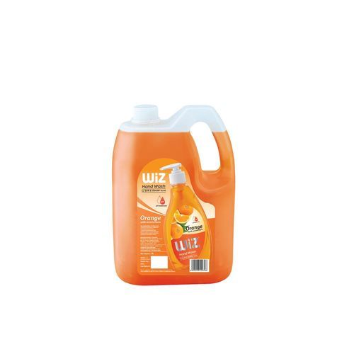 Gel Wiz Ph-Balance Moisturizing Orange Liquid Handwash Complete Protection For Soft & Gentle Hands - 5Ltr Refill Pack