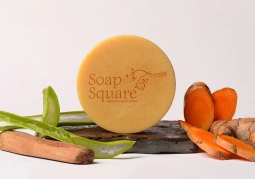 Bar 100% Herbal Anti-Acne Sandalwood, Turmeric And Aloe Vera Butter Body Bath Soap