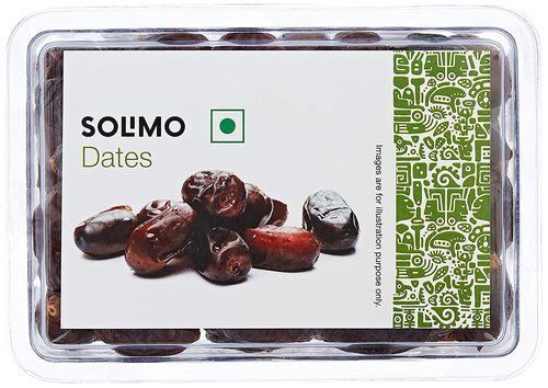 Reddish-Brown 100% Pure And Organic Premium Quality Solimo Dried Dates Pack Size 500 G