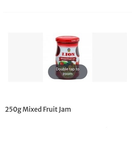 Delicious Taste and Mouth Watering 250g Fresh Mixed Fruit Jam