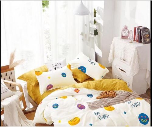 100 % Breathable Dobby Style Multi-Coloured Cotton Printed Double Bedsheet