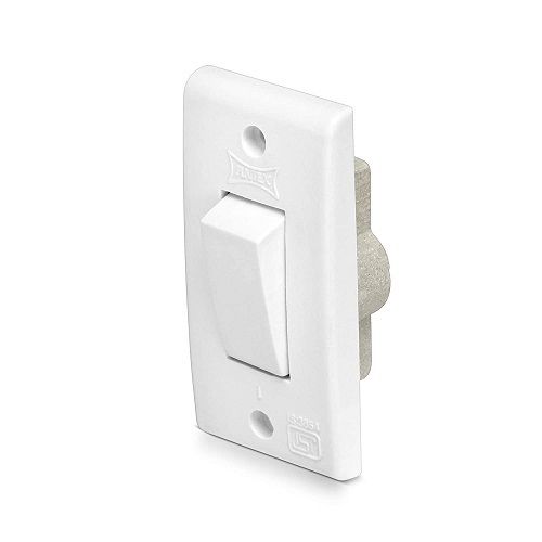 Plastic 250 Volt White Color One Way Amp Switch For Home And Office