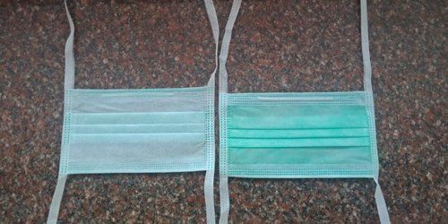 Blue Colour 3 Ply Disposable Face Mask With Nose Rib For Clinical, Hospital, Laboratory, Pharmacy