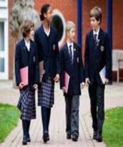 Girls And Boys Notched Lapel Full Sleeves Regular Fit Plain School Uniform Age Group: Below 18 Years