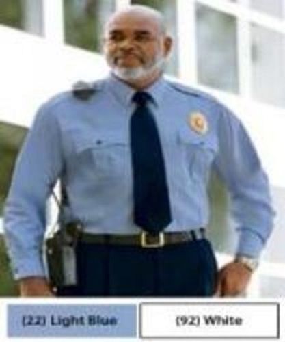Mens Blue Regular Fit Full Sleeves Skin Friendly Plain Security Guard Uniform