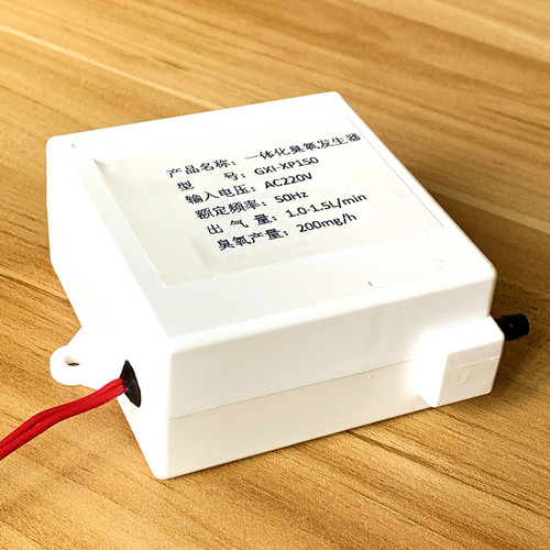 इनपुट वोल्टेज Dc12V और वायु प्रवाह 3L/मिनट के साथ जल उपचार के लिए प्लास्टिक ओजोनेटर