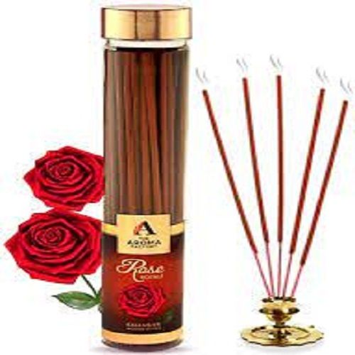 Rose Fragrance Ravishing Scent High Aroma Incense Sticks For Pooja Burning Time: 10 Minutes