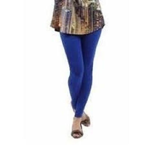 Blue Stretchable And Ultra Comfortable Colour Cotton Leggings