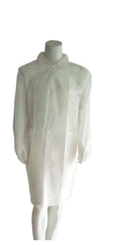 White Full Sleeves Plain Non-woven Disposables Medical Lab Coat For Mens And Womens