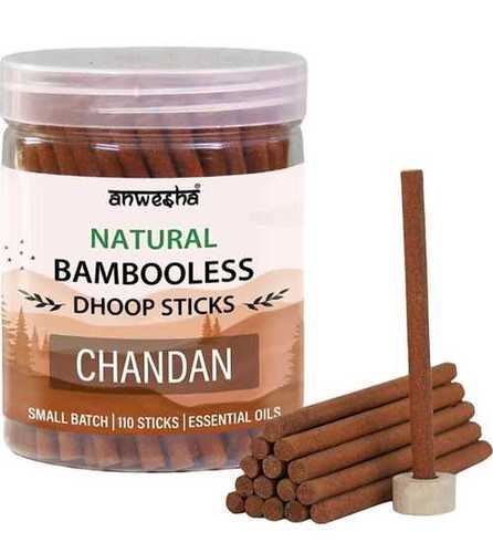 100% Pure And Natural Bambooless Dhoop Sticks, 110 Sticks Jar Pack