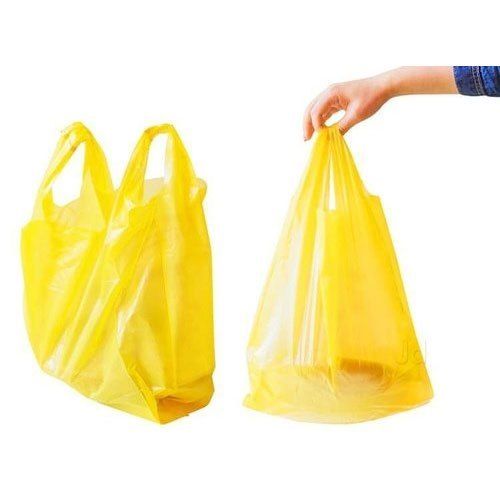 Durable, Smooth Finish Yellow Color Plastic Grocery Bag