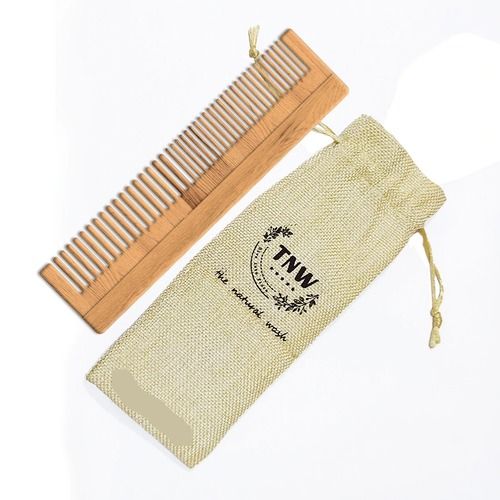 Eco-friendly Non Toxic Anti-dandruff Natural Neem Wood Comb For Personal And Salon Use