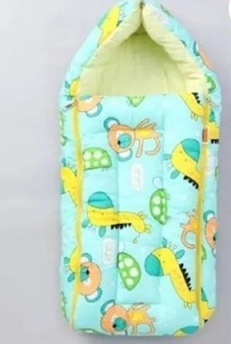 Green Color Printed Pattern 2 In 1 Baby Carry Sleeping Bag, 0 To 3 Month