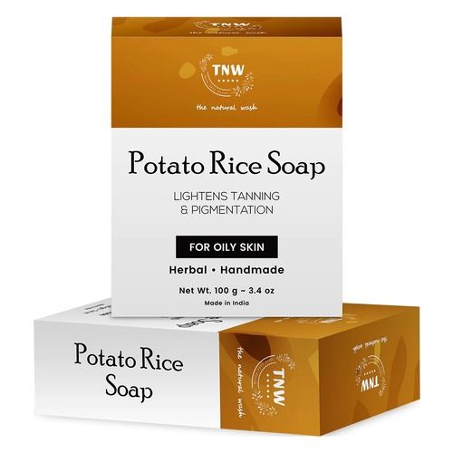 Handmade Potato Rice Bath Soap With Cucumber And Papaya Extract For Oily Skin