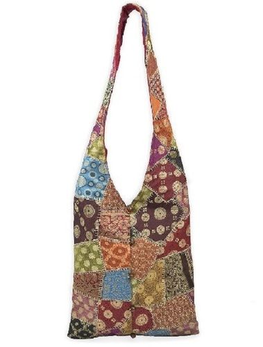 Moisture Proof Multi Colored With Patchi Work Designer Women Sling Handbag For Casual Wear