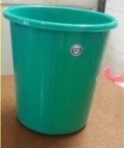 Portable Green Plastic Chemical Resistant Open Top Wet And Dry Waste Dustbin Application: Home