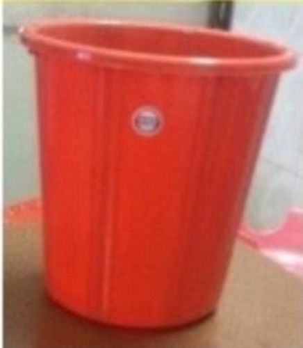 Portable Red Plastic Open Top Wet And Dry Waste Dustbin For Home, Offices