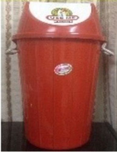 Portable Red/White Plastic Swing Top Dry And Wet Waste Dustbin For Home, Offices Application: Home