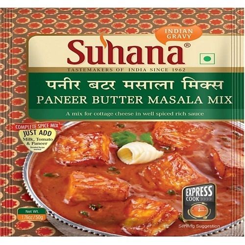 Suhana Paneer Butter Masala Complete Spicy Mix Available 50 Gm