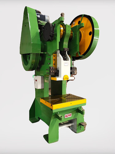 C-Frame Press - 6000 KG Weight, 10 HP Semi-Automatic Electric Power | Industrial, Mild Steel, Green & Orange