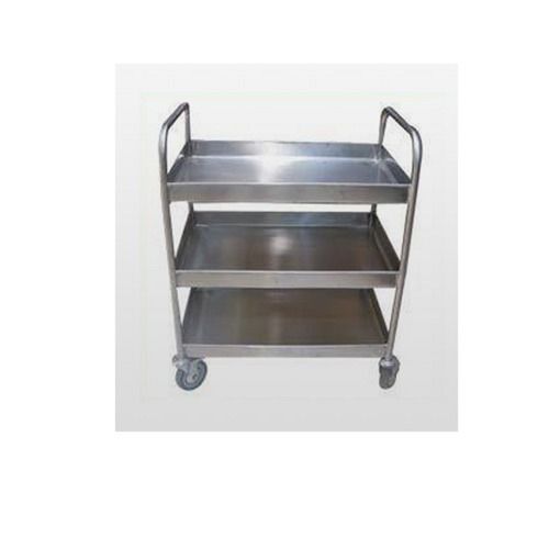 20 To 25 Kg Load Capacity Vertical Stainless Steel 3 Shelves Utility Trolleys Application: Hospital