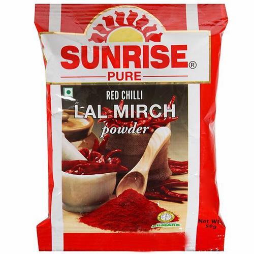 Dried A Grade 100% Pure Sunrise Red Chilli Lal Mirch Powder 50G Pack