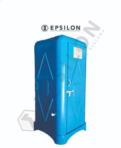 Blue And White Abrasion Resistance Single Compartments Frp Portable Toilet (Tank Capacity 300 Liters)