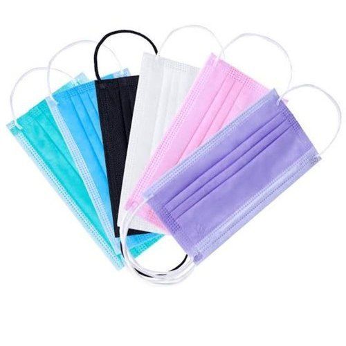 Anti Pollution Multi Color Disposable Face Mask For Clinical, Hospital, Food Processing 