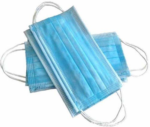 Blue Color Disposable 3 Ply Face Mask For Hospital, Laboratory, Personal
