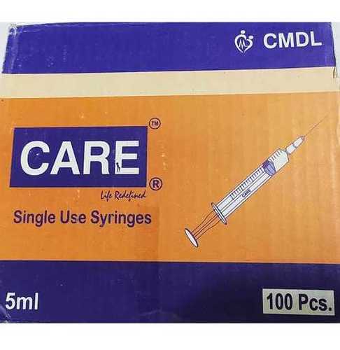 Disposable CMDL Care Life Relefined Single Use Syrings For Hospital Clinic 5 Ml