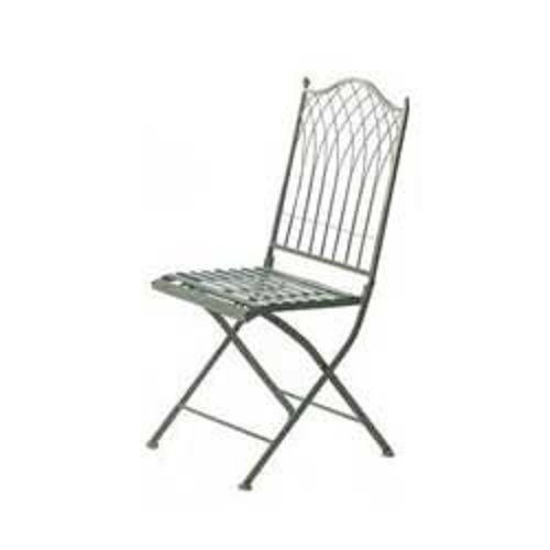 Custom High Back Modern Design Silver Color Wrought Iron Folding Chair