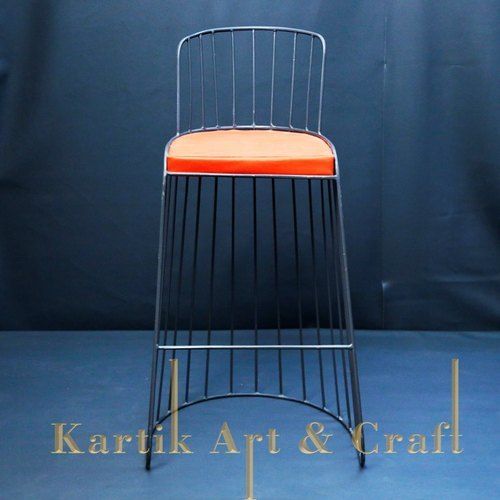 Modern Metal High Rise Chair for Bar and Restaurant, Size 45x16x16cm