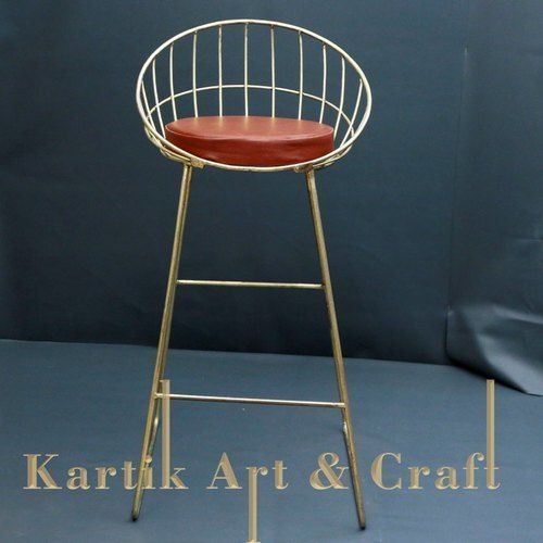 Custom Powder Coated Round Chair For Bar And Restaurant, Size 45X16X30Cm