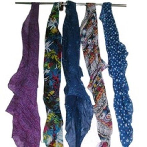 Printed And Plain Design Women Cotton Scarves For Party And Casual Wear