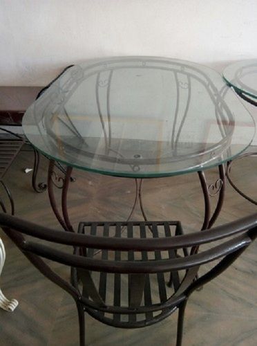 Standard Design Glass and Iron Dining Table for Hotel and Restaurant