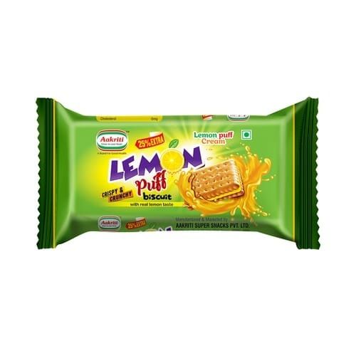 100% Vegetarian Crispy And Crunchy Aakriti Lemon Puff Cream Biscuits Fat Content (%): 50 Grams (G)