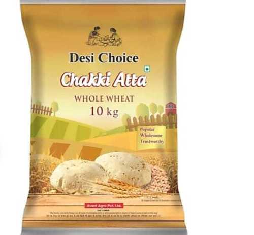 Desi Choice Whole Wheat Chakki Atta (Flour), Net Weight 10Kg for Cooking