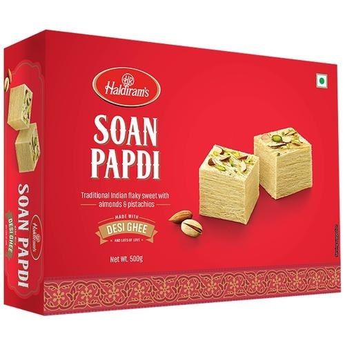 High Fiber, Vitamin, Protein And Less Calories 500G Desi Ghee Soan Papdi Processing Type: Food