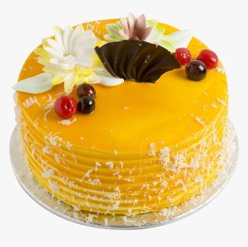  जन्मदिन और सालगिरह के लिए गोल आकार का सुस्वाद मैंगो डिलाइट केक 