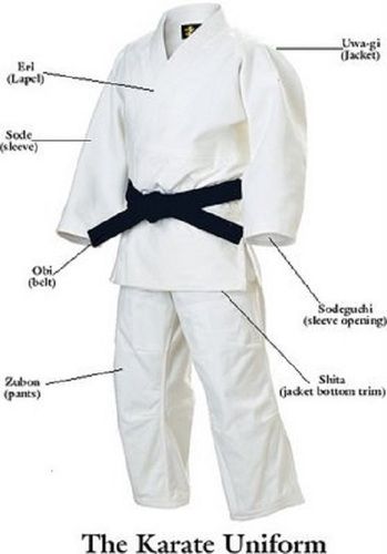 White Full Sleeves Surplice-Neck Poly Cotton Plain Martial Arts Karate Uniform Age Group: Adults