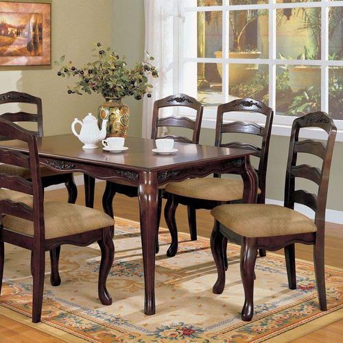 Wooden Rectangular Dining Table With 6 Seater Chair For Home