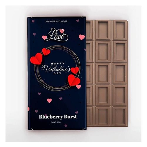 Blueberry Burst Happy Valentine Day Premium Chocolate Bar (50 GMS Pack)