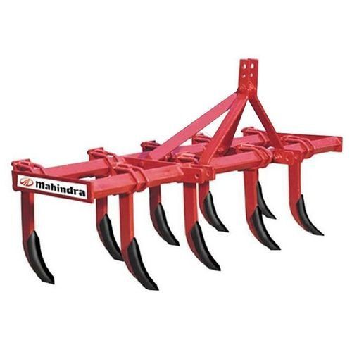 Red Manual Agricultural Cultivator Used To Make The Soil Loose And Smooth