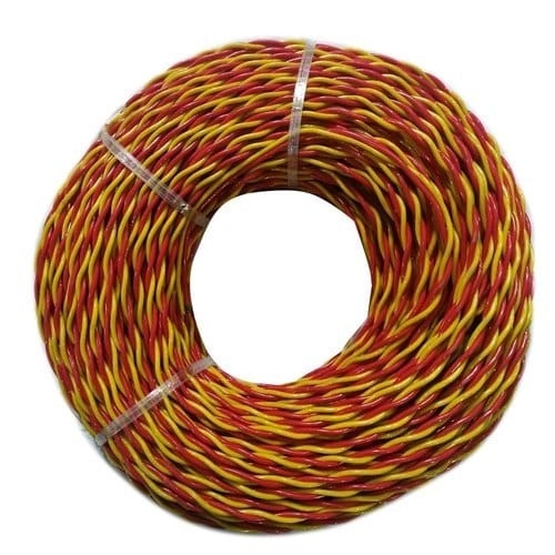 लाल और पीला पॉलीनिक 4076 वर्ग मीटर। बिजली की आपूर्ति के लिए एमएम फ्लेक्सिबल वायर 90 मीटर