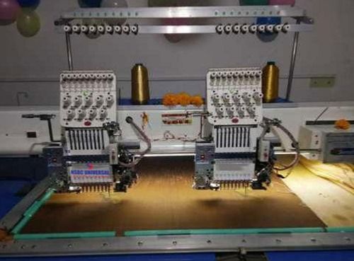 Single Phase Double Head Industrial Computer Embroidery Machine With 500-1000 SPM